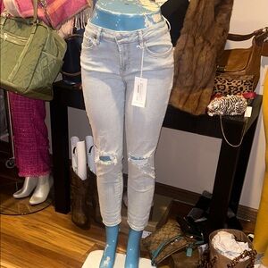 Dear John MidRise  Distressed Women Blaire straight Jeans nwt size 29
